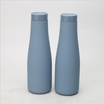 China PORTABLE Sports Portable Water Bottle Painting Soft Touch Wall Vacuum Double Thermos Flask for sale