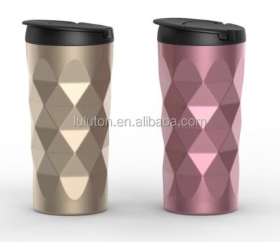 China Sustainable Leather Stainless Steel Coffee Thermos With Lid Travel Mug for sale