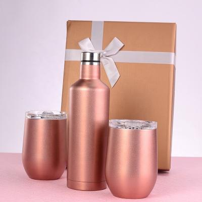 China Empty Tumbler Stainless Steel Viable Wholesale Sublimation Wine Set for sale