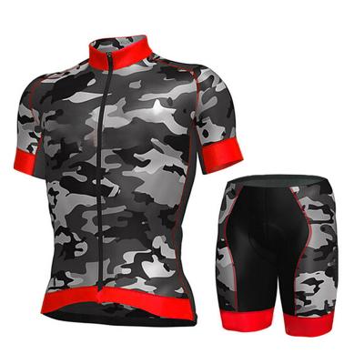 China 2021 Cycling Tank Top Set Team Cycling Clothing MTB Camouflage Breathable Cycling Bib Shorts Cycling Tank Top Set Ropa Ciclismo for sale