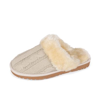 China Fashion\season winter factory plush indoor slippers women direct high quality comfortable\durable cashmere for sale