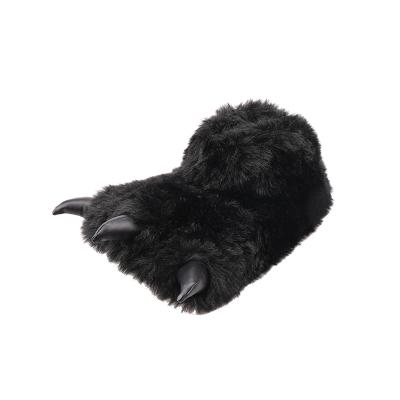 China Fashion\Comfortable hot selling child\durable and plush adult animal home indoor bear claw paw slipper for sale