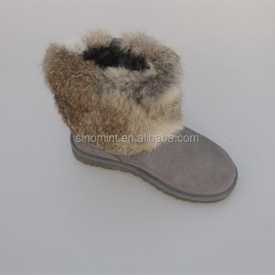 China Suede Slip On And Cow Wool Lining Moccasin Boots for sale