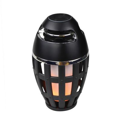 China Play ew Visual Design Dynamic Flame Led Speakers Torch Atmosphere Bass Portable Outdoor Player Night Light Stereo Raised Speaker for sale