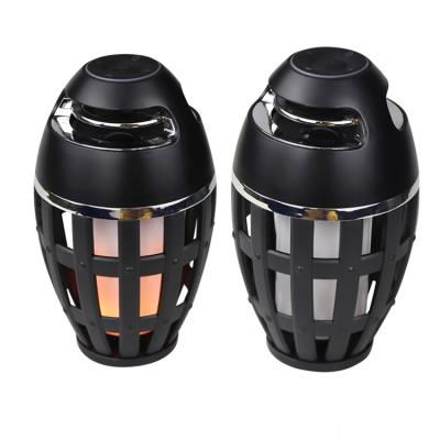 China Wholesale Visual Game Father's Day Game Father's Day Portable Outdoor Home Portable Led Flame Light Radio Flame Light Speaker for sale