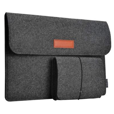 China Hot Selling Fashion Standard Felt Laptop Sleeve Bag With Mouse Pocket for sale