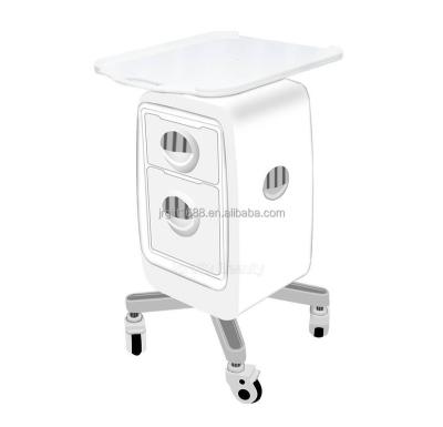 China Easy Movable Portable Mobile Beauty Machine Stand Up White Color Beauty Salon Trolley Devices for sale