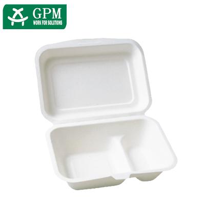 China Waterproof High Quality Bassage Pulp Molded Fiber Food Grade Biodegradable Food Packet Box for sale