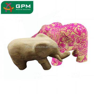 China DOUBLE WALL Mache Decopatch 3D Paper Animals Model Standing Elephant Craft for sale