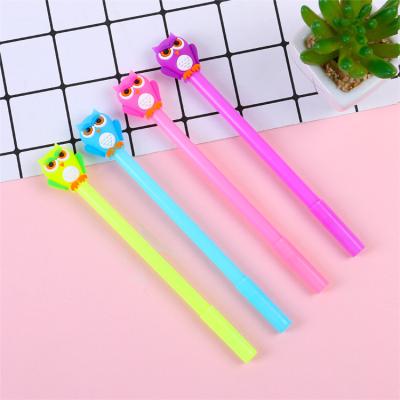 China Excellent Quality Normal Cartoon Fluid Gel Ink Writing Pens, Color Customized Neutral Owl Gel Pen for sale