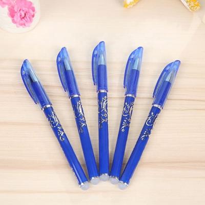 China Writing Pen 7.6g Normal Style Attractive Promotional Erasable Pen Black Blue Gel for sale