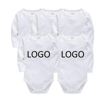 China 5-Pack Custom New Born Baby Logo 100% Cotton Clothes Sets Girls 100% Cotton Boy Baby Rompers for sale