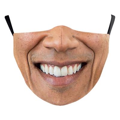 China Adjustable Ear-hook Headband Funny Character Face Shield Male And Female Adult Protective Adjustable Dust Face Cover for sale