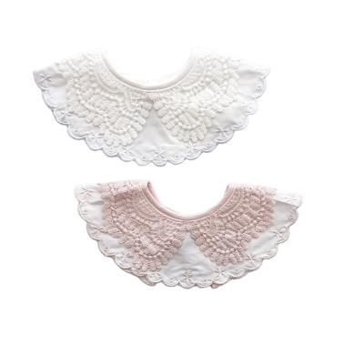 China ChengXi Toddler Cotton Baby Bibs Newborn Girls Lovely Viable Lace Full Circle Ruffled Saliva Napkin Rings Kids Feeding Bibs for sale