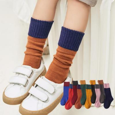 China Other Style Color Loose Korean Fashion Assorted Cotton School Kids Socks for sale