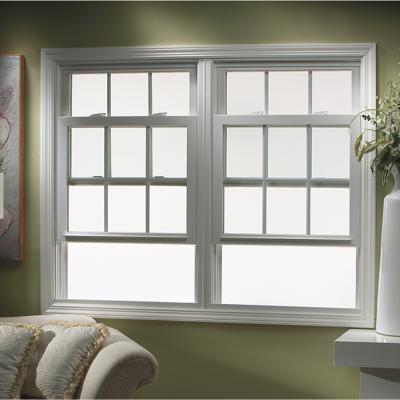 China Modern American Style Single Slide Vinyl Vertical PVC UPVC Hung Window for sale