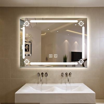 China Round Shape Bright Sun Feature Bright LED Backlit Bathroom Mirror Three Light for sale