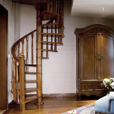 China Modern Home Stairs Curved Staircase Decorative Indoor Solid Wood Design for sale