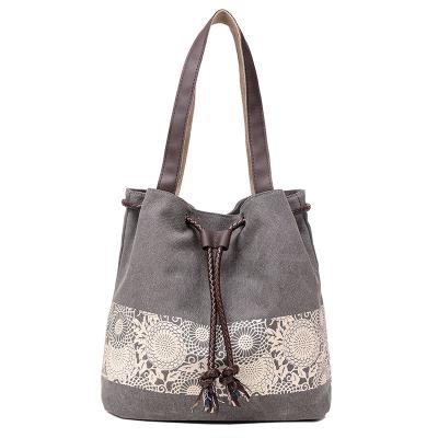 China 2022 High Quality Portable Lady Canvas Tote Bags Canvas Hand Bags Cotton Tote Shoulder Bags for sale