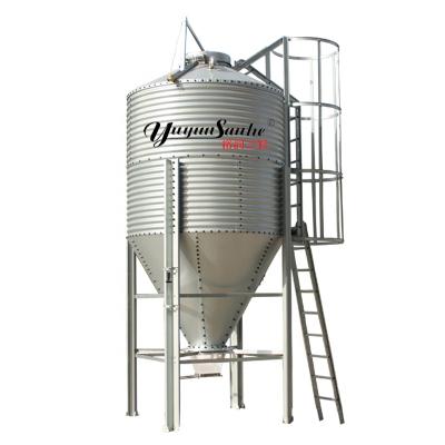 China Poultry Farm Hot Galvanized Silo Different Capacity Chicken Feed Storage Silo for sale