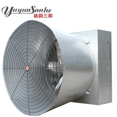 China Poultry house/greenhouse/industrial workshop YUYUN SANHE 50 inch poultry fan louver cone ventilation exhaust fan for sale