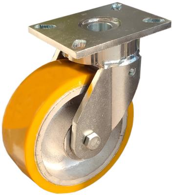 China - 2 Tons 2000kgs Cast Polyurethane Caster Wheel Super Heavy Duty Heavy Duty Caster Wheel Extra Heavy Duty Caster Wheel for sale