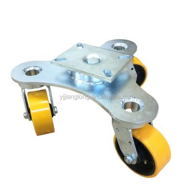 China Ductile Iron Industrial Casters With Triangular Wheels Supplier for sale