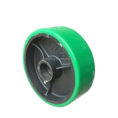 China Cast Iron PU Caster Wheel For Hand Trolley Trolley for sale