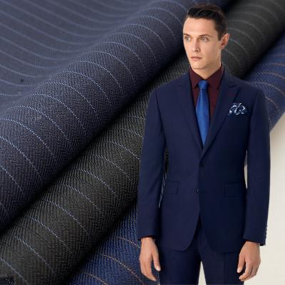 China Wholesale 100% TR Anti-Static Cloth Fabric For Mens Italian Suit Worsted Woolen Suit Cloth Coat Breeches Mens Suit for sale