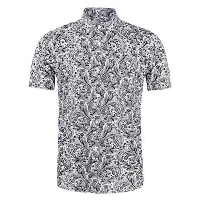 China Anti-pilling Hawaiian Men's Shirt Street Fashion Casual Floral Print Luxury Good Quality Trendy Bulk Supply 2021 for sale