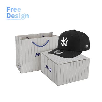 China Recyclable LOGO Paper Cardboard Cowboy Packing Bucket Hat Baseball Cap Gift Hat Box Recyclable Hot Tending Custom Packaging With PVC Clear Window for sale