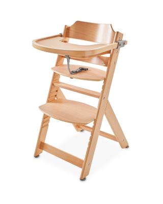 China Solid Wood Solid Wood Wooden Highchair, Adjustable Baby Highchair with Detachable Tray, 6 Months-10 Years Old, Natural for sale