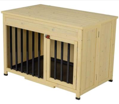 China High Quality Weatherproof Folding Waterproof Solid Wooden Kennel External Door Pet House for sale