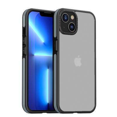 China Military Grade Shockproof Case For iPhone 13 Mini TPU PC Band Matte Skin Smooth Color Micro Ultra Hybrid Case For iPhone 13 Mini Black for sale