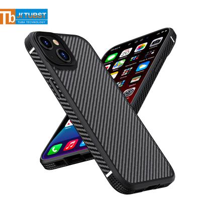 China Shockproof Designed For iPhone 13 Case Military Grade Drop Tested Absorbent Carbon Fiber Translucent Clear Phone Case For iPhone 13 Pro Max for sale