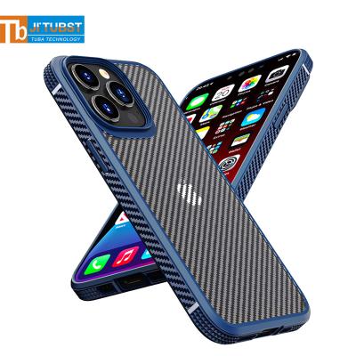 China Shockproof Designed For iPhone 13 Pro Max Case Military Grade Drop Tested Transparent Clear Carbon Fiber Phone Case For iPhone 13 Pro Max for sale