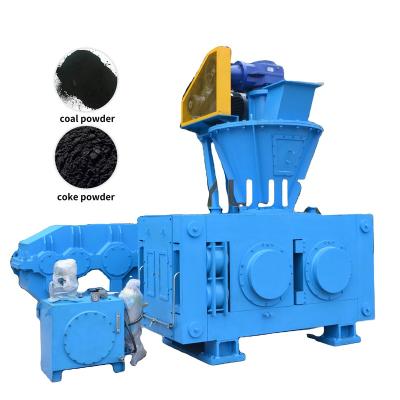 China BBQ Charcoal Briquettes Briquetting Plant Pillow Roller Briquetting Machine Production Line for sale