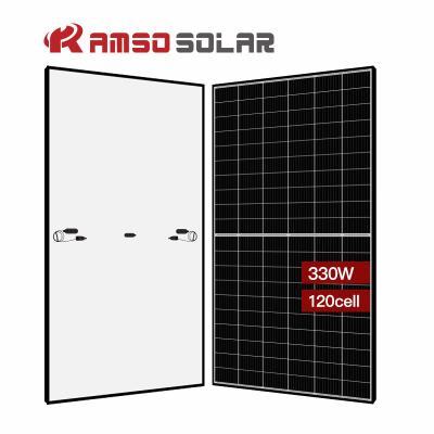 China Solar Power System High Efficiency 60 Cells Monocrystalline Solar Panels and Is 300w 330W 30v Black Cover Solar Panel for sale