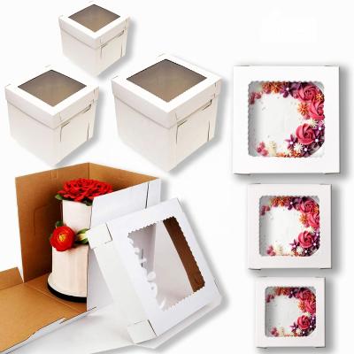 China Recyclable Custom E-flute Cake Box For Birthday Cake for sale