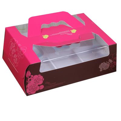 China New Arrival Recyclable Cupcake Box Package Box Moon Cake Egg Trat Dessert Package Box for sale