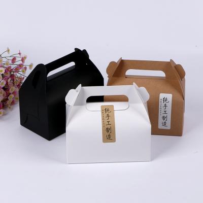 China Most Popular Disposable Handle Bakery Cookie Paper Box for sale