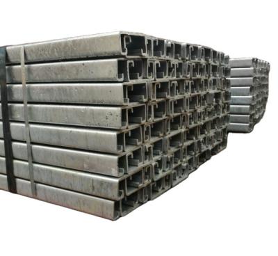 China Q235/Q345 Guardrail U Steel Post Hot Dip Galvanized Steel U Channel Barrier Post For Highway C Guardrail Guardrail Post for sale