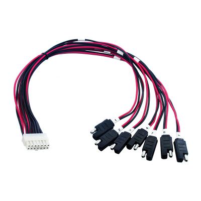 China Automotive 2*7 Pin Molex 5557 Series Mini Terminal 4.2 Pitch Fit Connector To SAE 2pin Battery Power Connector Cable Assembly for sale