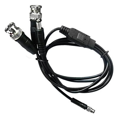 China Camera 2 dc 5521 power plug to BNC 2pin male connector 1 male plug slot waterproof cable for sale