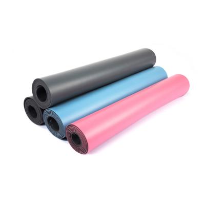 China Waterproof Environmental Pilates Exercise Custom Print OEM Eco Friendly 100% Natural Rubber Black PU Yoga Mat 4mm for sale