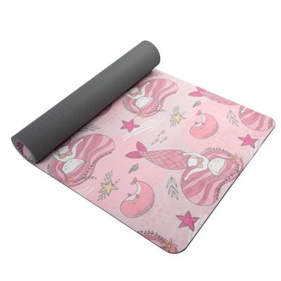 China Waterproof Organic Printing Custom Gym Eco Friendly Anti Slip Suede Yoga Mat for sale