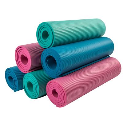 China Waterproof Non Slip Gymnastics Fitness Pilates Gym Exercise NBR Eco-Friendly Yoga Mat for sale