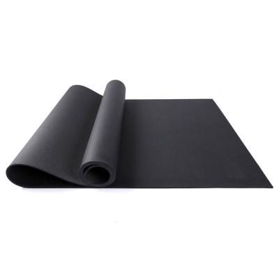 China Waterproof Gyms No Slip High Density Black PVC Yoga Mat for sale