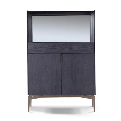 China Luxury Contemporary Wooden Cabinet Dining Room Furniture Modern Design Wooden Buffet Cabinet with Stainless Steel Legs for sale