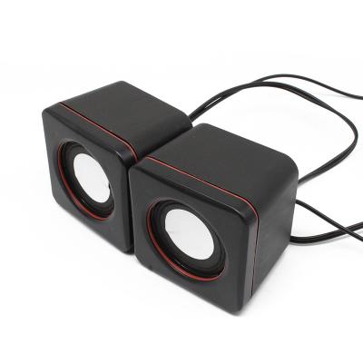 China No Noise Black Custom Computer Cheapest Computer USB Wired Speakers For Entertainment for sale